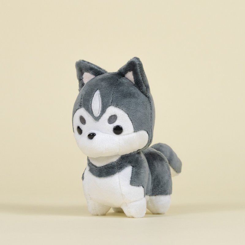 Mini Bellzi | Huski the Siberian Husky - ตุ๊กตา - ไฟเบอร์อื่นๆ สีเทา