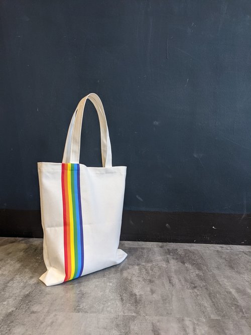 Rainbow outlet canvas bag