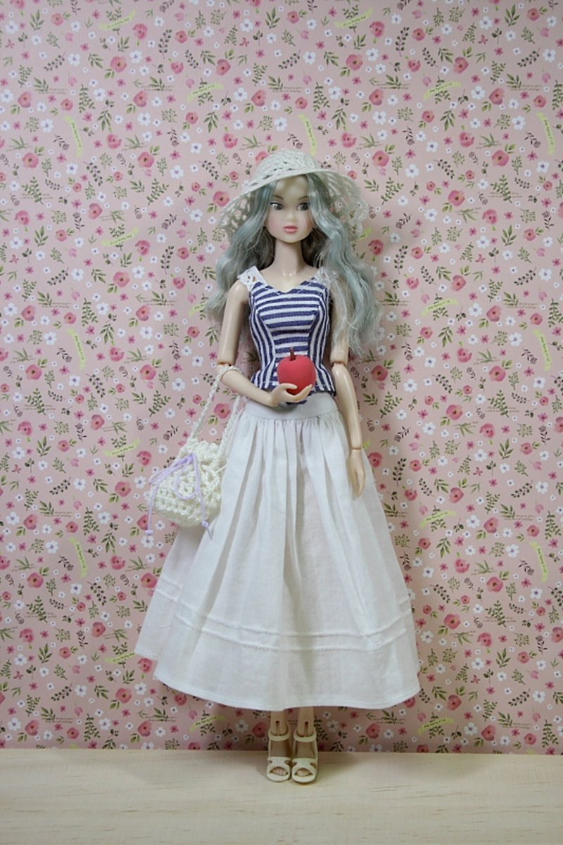 Summer vacation look for 26cm Momoko dolls - Other - Cotton & Hemp Multicolor