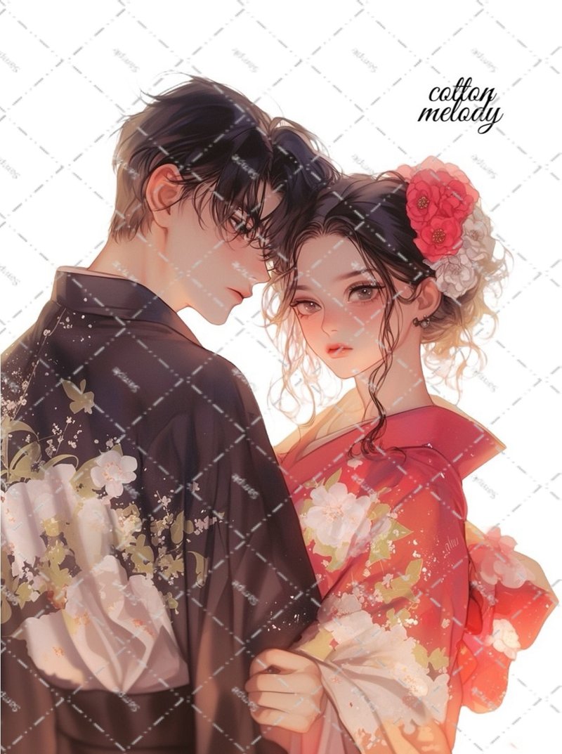 original sticker no.2169 人物ステッカー オリジナルステッカー オリジナル人物ステッカー 装飾ステッカー cotton melody - 貼紙 - 紙 