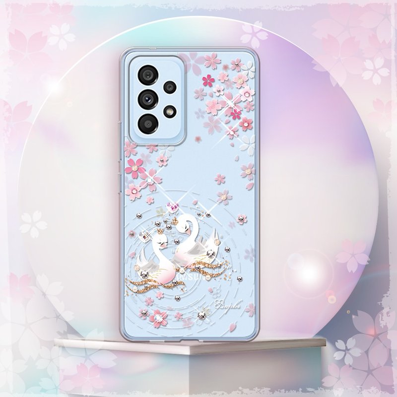 Samsung Galaxy A53 5G 輕薄軍規防摔彩鑽手機殼-天鵝湖 - 手機殼/手機套 - 其他材質 多色