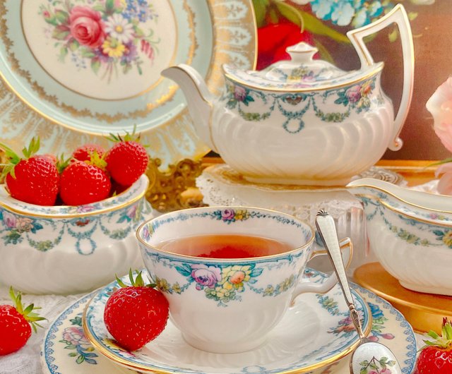 1900年 英国 ウェッジウッド 手描き ローズ ハンドメイド