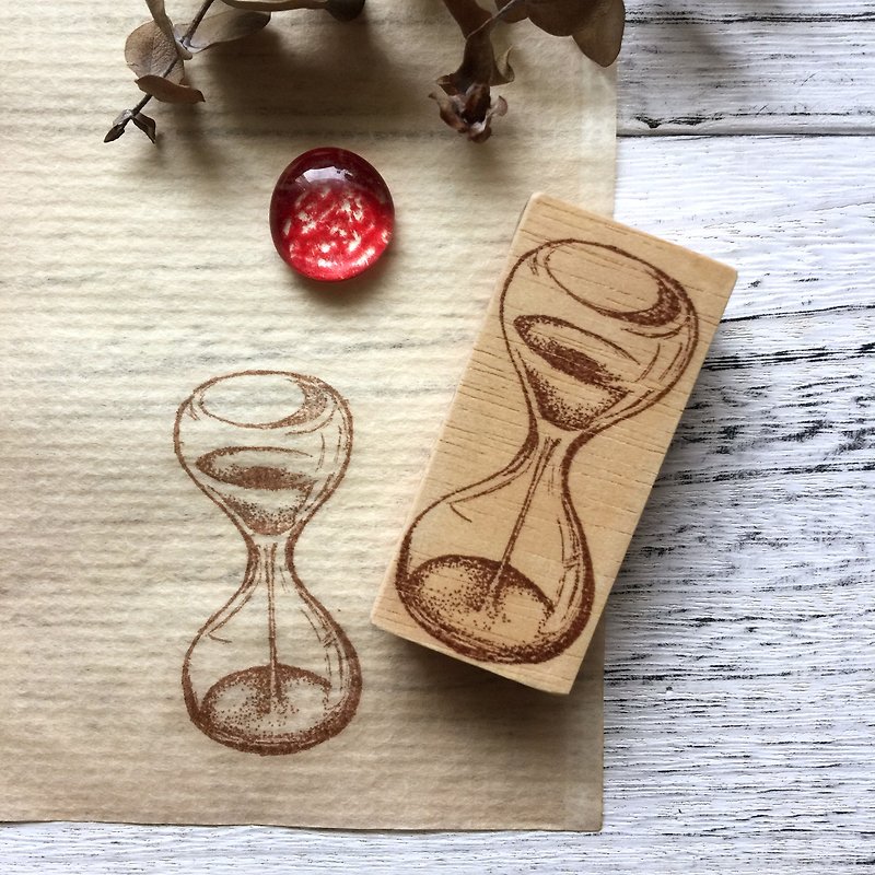 Hand- drawn stamp Hourglass - Stamps & Stamp Pads - Wood Transparent