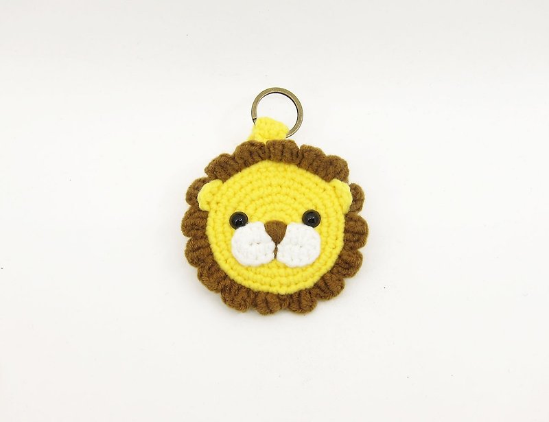 Serious lion/key case/gogoro/lion - Keychains - Other Man-Made Fibers Yellow