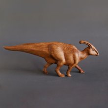 ステゴザウルス 木彫り 置物 木製の手彫り恐竜ステゴサウルス、恐竜の置物 - ショップ