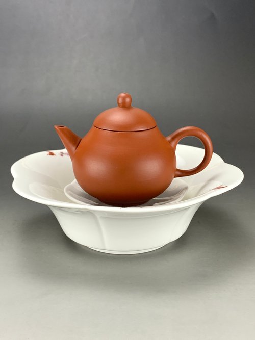 ③中国 茶器 茶壺 急須 桃 こうもり - 工芸品