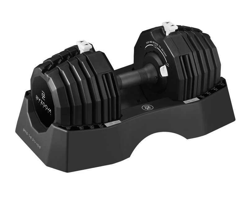 Classic Series 25kg (55LB) 15-section weight adjustable dumbbell (black) single - อุปกรณ์ฟิตเนส - โลหะ สีดำ