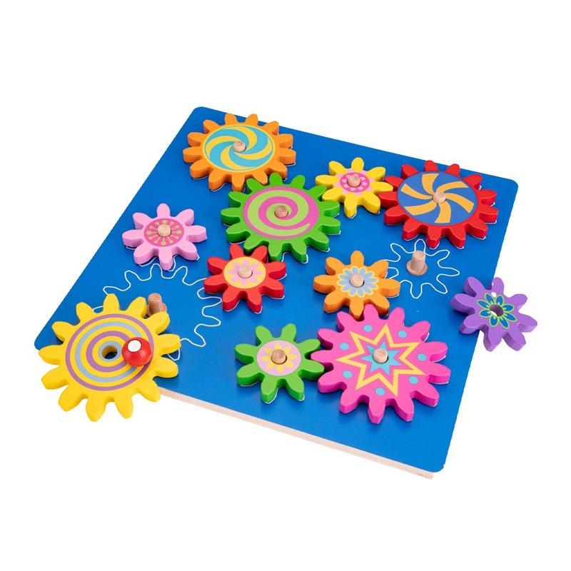 [New Classic Toys from the Netherlands] Wooden Cognitive Gear Game for Toddlers-10525 - ของเล่นเด็ก - ไม้ 