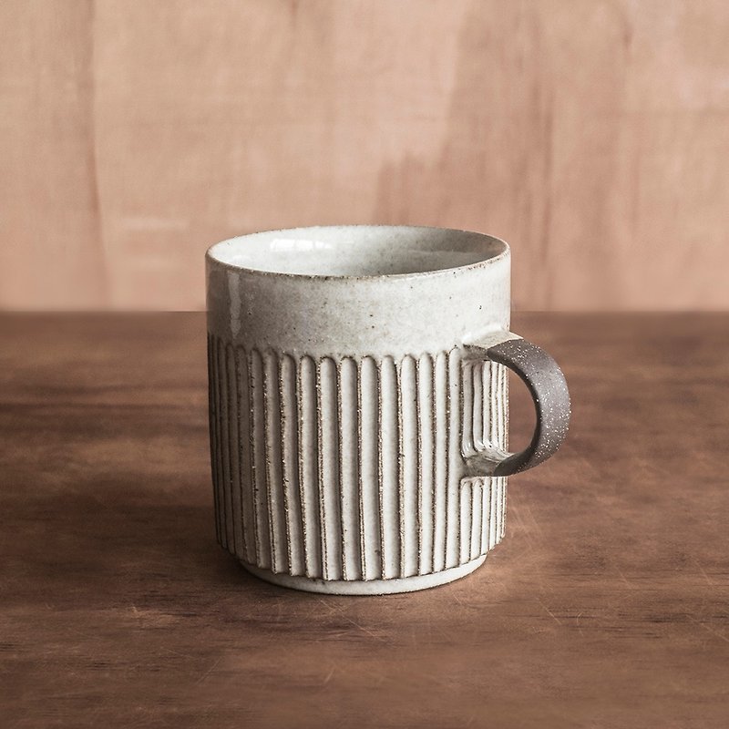 Straight grain mug 350ml - แก้วมัค/แก้วกาแฟ - ดินเผา 