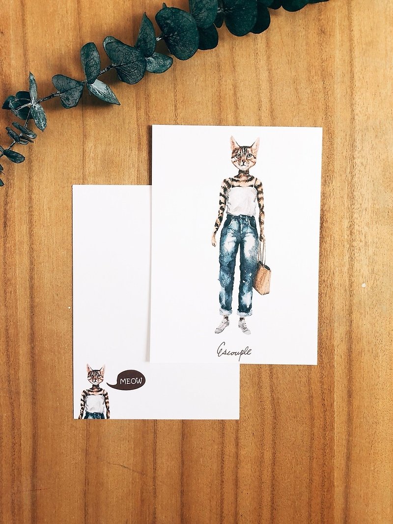 Cat postcard - Cards & Postcards - Paper Multicolor