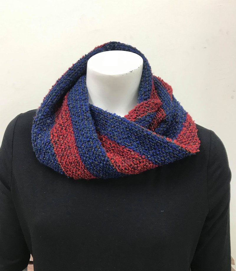 現貨/造型脖圍/紅藍條紋 - 圍巾/披肩 - 其他人造纖維 