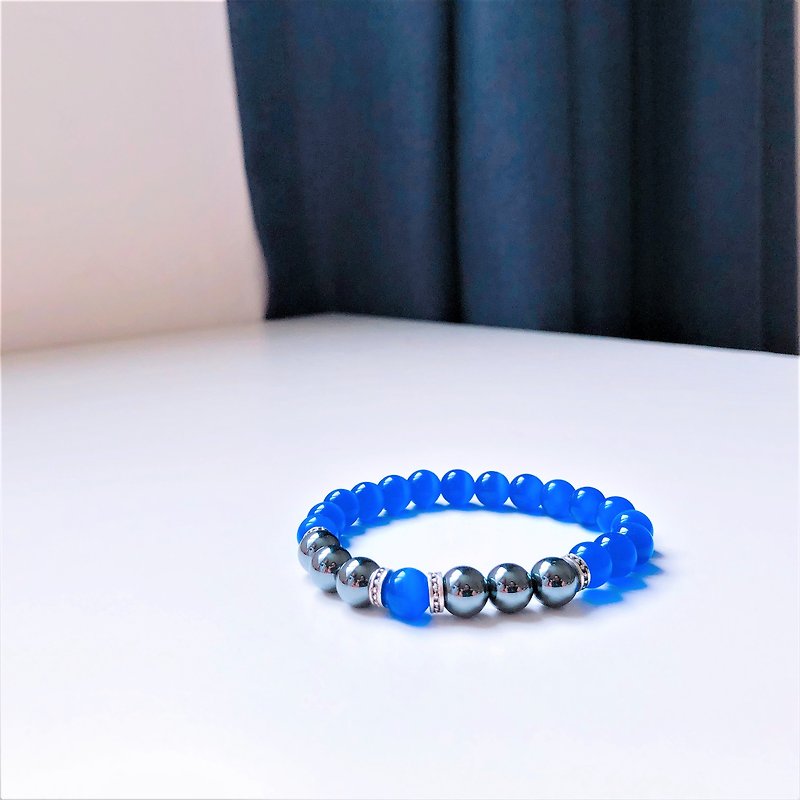 Gemstone bracelet Men bracelet Lapis lazuli bracelet  - Bracelets - Gemstone Blue