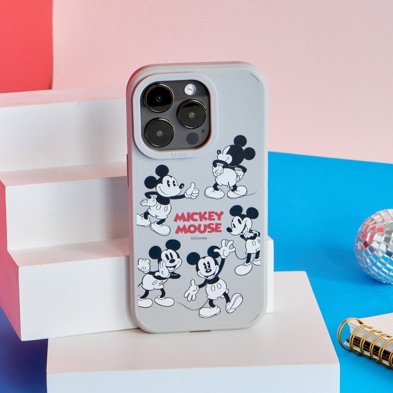 Disney經典米奇款黑白繞圈圈峽谷強悍MagSafe iPhone手機殼 - 手機殼/手機套 - 矽膠 多色