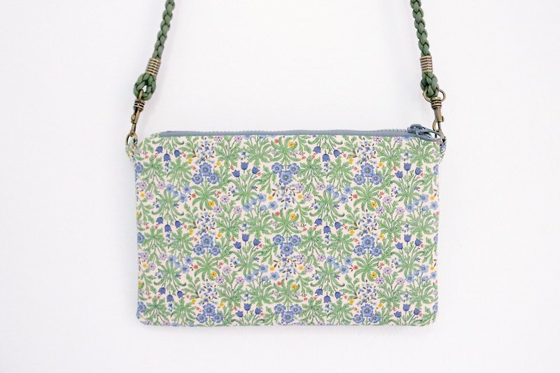 Walking Packet-Green Flower - Messenger Bags & Sling Bags - Cotton & Hemp Green
