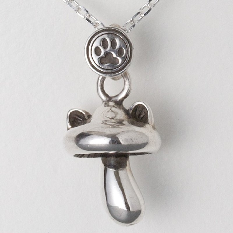 Kinokoneko (ear) and Pendant / silver925 - Necklaces - Other Metals Silver