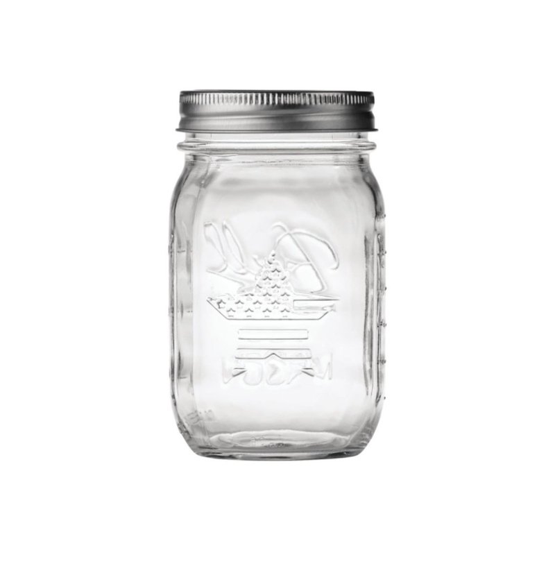 Ball mason jar 16oz narrow mouth commemorating American star - Other - Glass Transparent