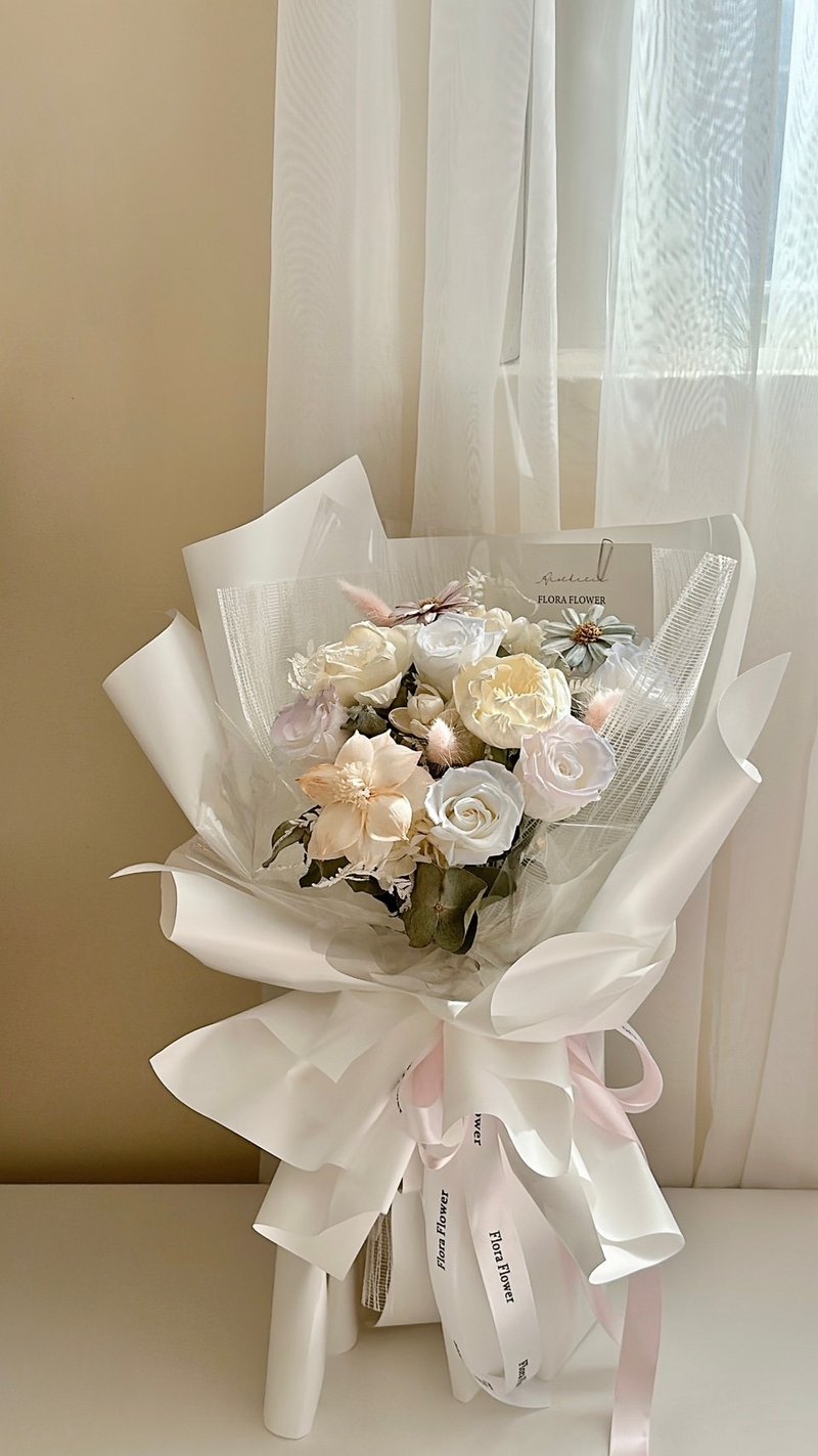 Flora Flower dry everlasting bouquet—your fairy tale - ช่อดอกไม้แห้ง - พืช/ดอกไม้ หลากหลายสี