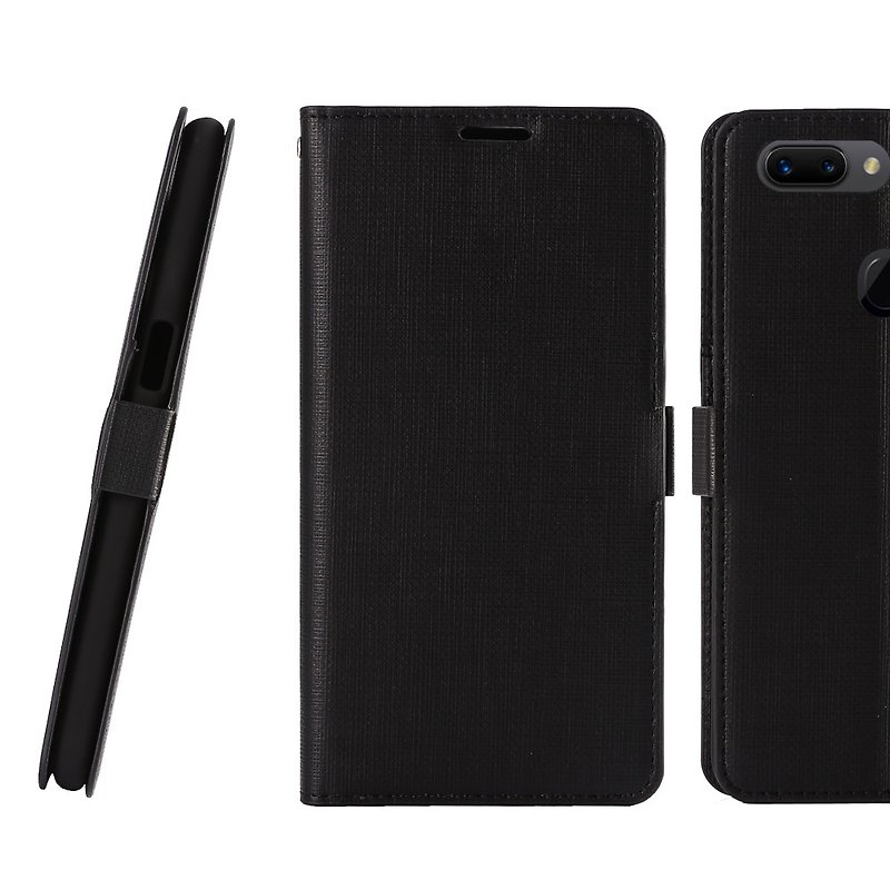 CASE SHOP OPPO R15 Pro Dedicated Side Leather Case - Black (4716779659832) - Phone Cases - Faux Leather Black