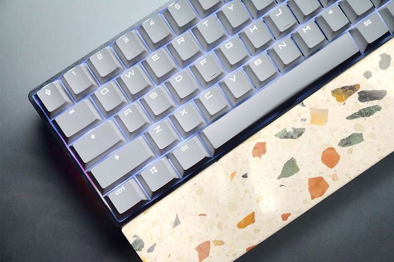 Italian terrazzo--large slope version-natural stone keyboard hand rest - Mouse Pads - Stone 