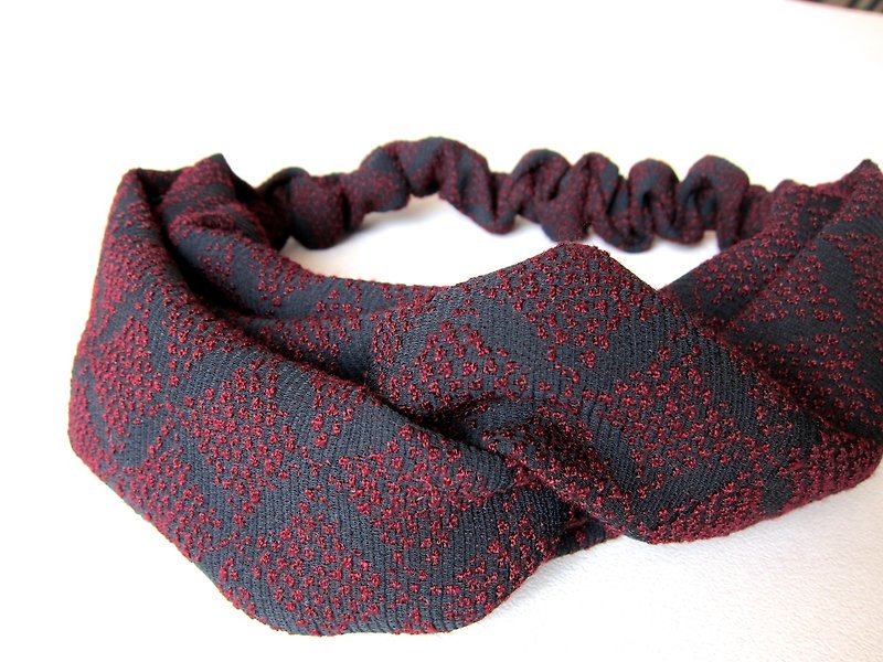 Snakes and ladders Elastic hair band - Hair Accessories - Cotton & Hemp Red