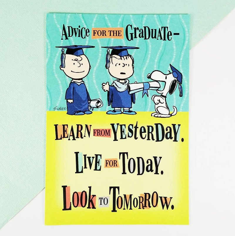 Snoopy snoopy open graduation party [graduation card] - การ์ด/โปสการ์ด - กระดาษ สีน้ำเงิน
