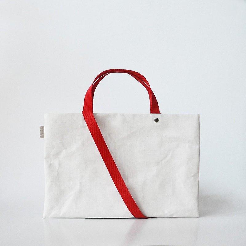 【N / no × E / zel.】 SOME WAY LIGHT LESSON BAG P4 (A4) _PP / RED - Handbags & Totes - Other Materials White