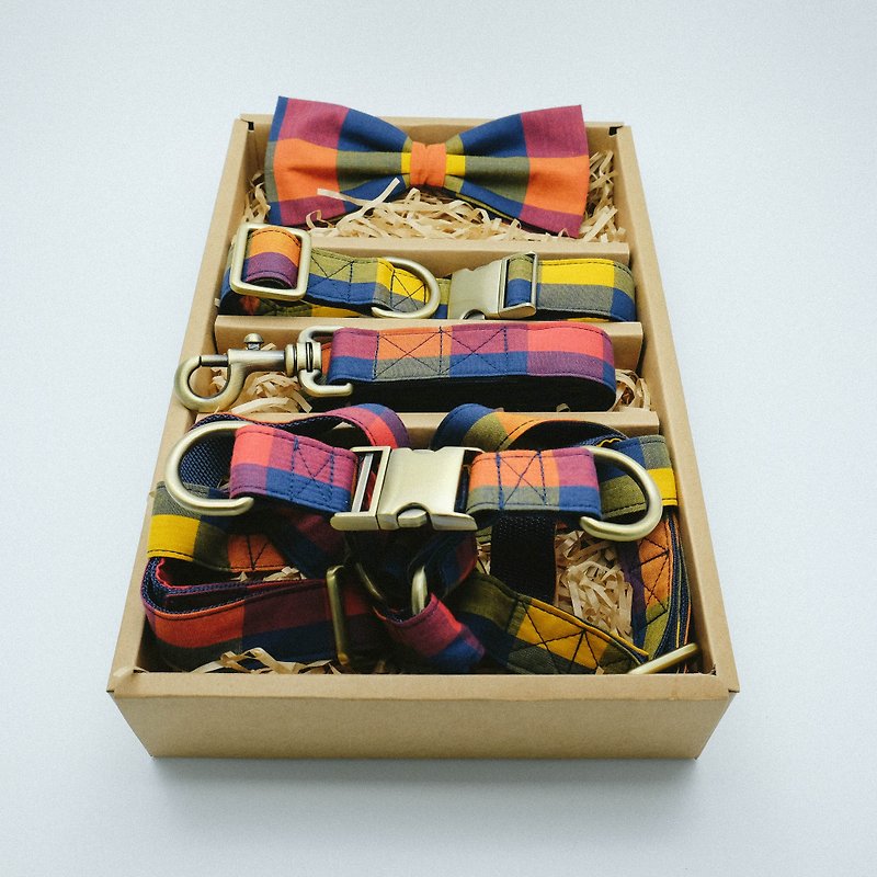 タータンチェックのコレクション - 首輪・リード - その他の素材 多色