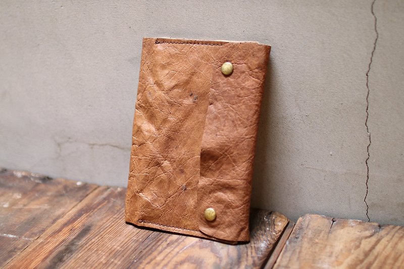 CHAHAT village Twill long leather folder - กระเป๋าสตางค์ - หนังแท้ สีนำ้ตาล
