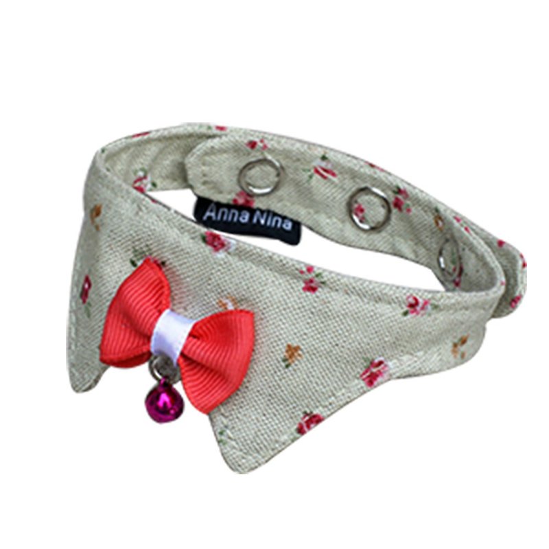 Pet cat collar / cat special baby buckle country flower - Collars & Leashes - Cotton & Hemp 