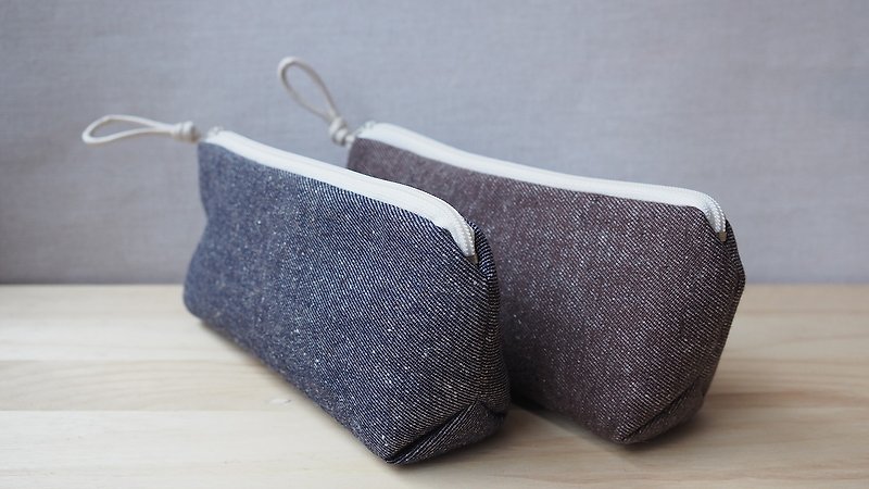 howslife hand warm soft triangular pencil case - horseshoe fine twill section (limited cloth) - Pencil Cases - Cotton & Hemp 