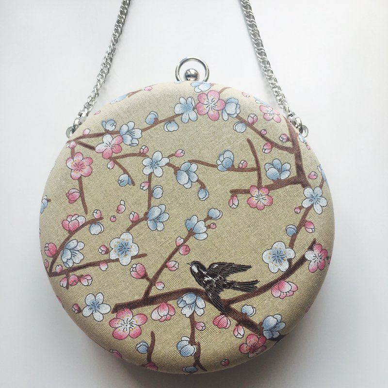 Bagel Bag - Japanese Sakura (Beige) - Messenger Bags & Sling Bags - Cotton & Hemp Khaki