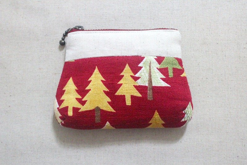 SHOP Happy Christmas warm cotton small mangrove purse! - กระเป๋าใส่เหรียญ - ผ้าฝ้าย/ผ้าลินิน สีแดง