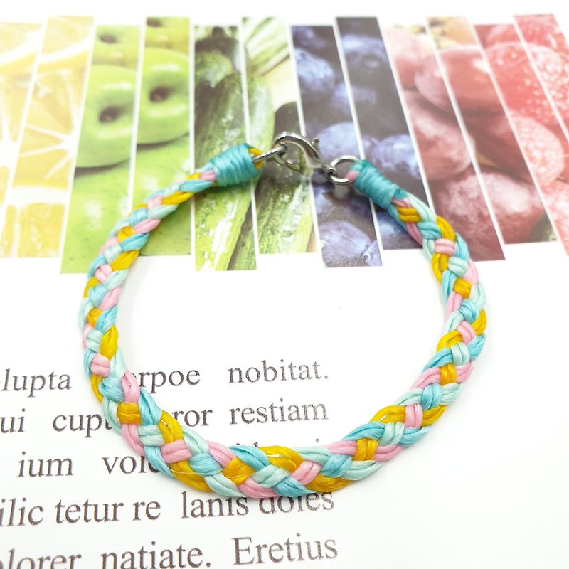 X-02 Thai silk Wax thread (eight-strand braid) @Color can be matched with surfing leg rope lucky bracelet - สร้อยข้อมือ - วัสดุกันนำ้ 