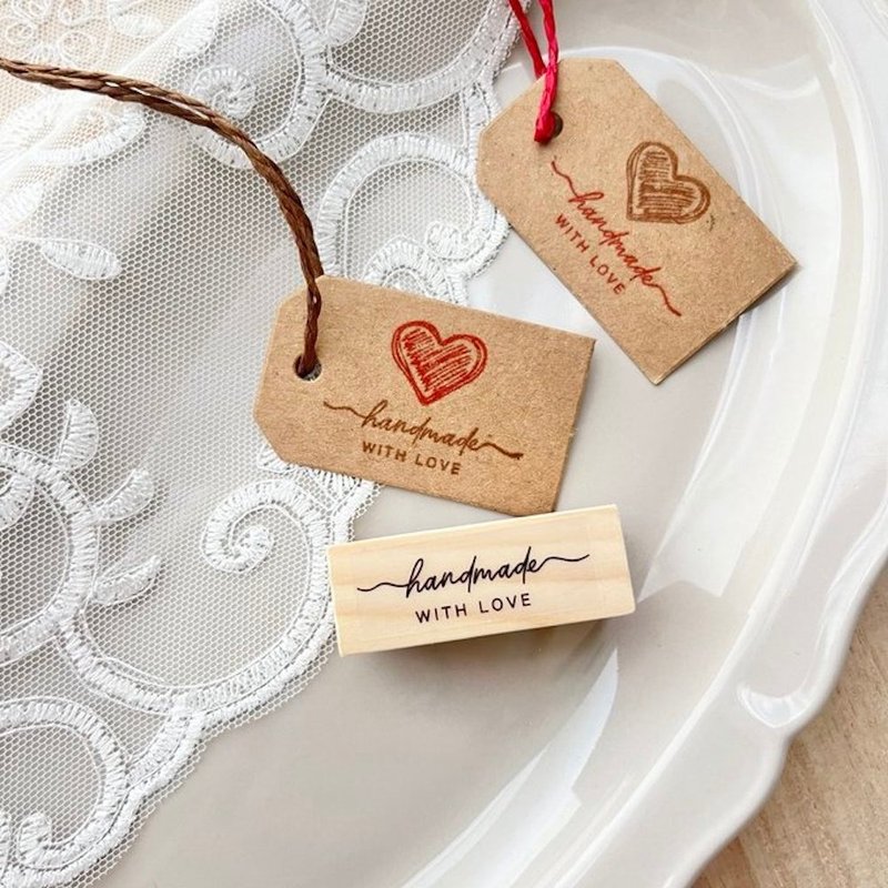 rubber STAMP【 handmade  WITH LOVE 】 - ตราปั๊ม/สแตมป์/หมึก - ยาง 