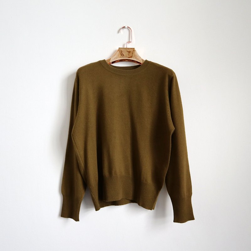 Pumpkin Vintage. Ancient Army Green Cashmere Cashmere Pullover - Women's Sweaters - Wool 