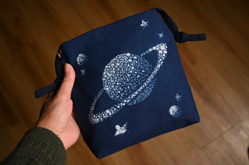 [Limited memory] Aizen crossbody bag/carry-on bag-Starry Sky Series - Messenger Bags & Sling Bags - Cotton & Hemp Blue