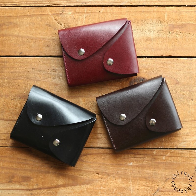 Mini wallet Litos that makes it easy to take coins Uses elegant domestic genuine cowhide - กระเป๋าสตางค์ - หนังแท้ สีแดง