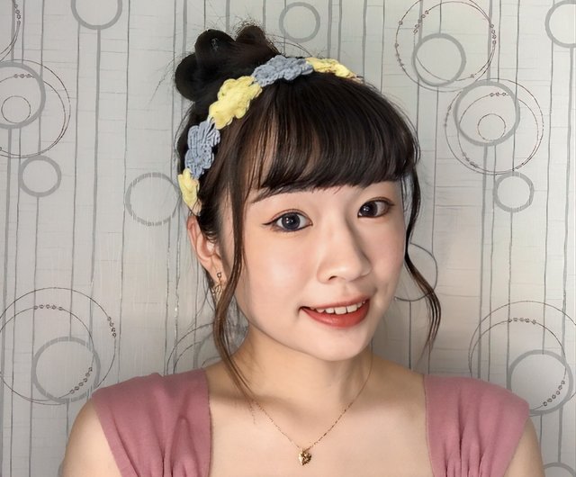 お花カチューシャ】かぎ針編みカチューシャ - ショップ 青橙