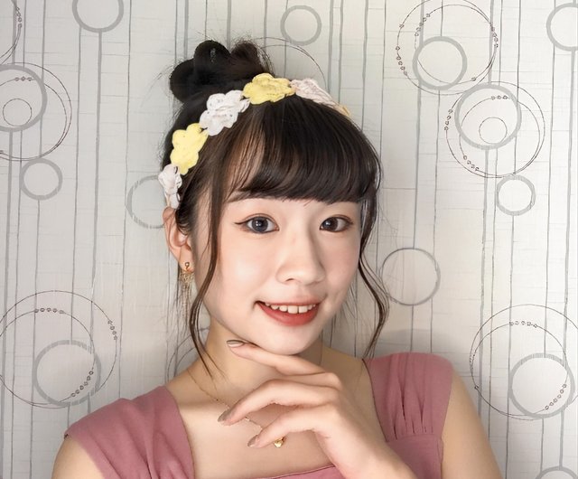 お花カチューシャ】かぎ針編みカチューシャ - ショップ 青橙