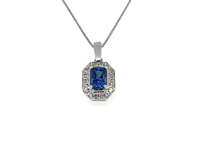 9K Delicate Statement Royal Sapphire Necklace - Shop Nozomi