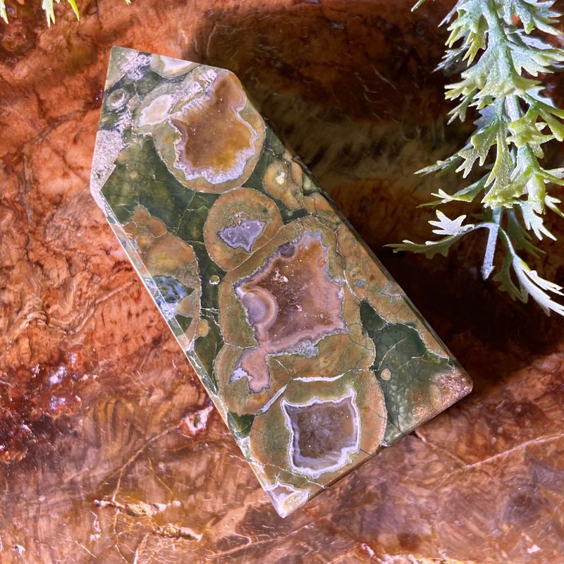 治愈雨林世界 | 森林雀仔石柱 | Rainforest  Kambaba Jasper | - 擺飾/家飾品 - 寶石 