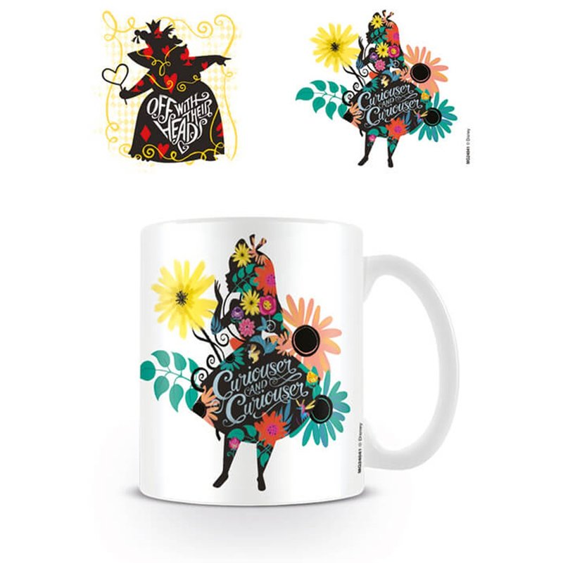 【Alice in Wonderland】Alice In Wonderland Beautiful Silhouette Mug - แก้วมัค/แก้วกาแฟ - ดินเผา หลากหลายสี