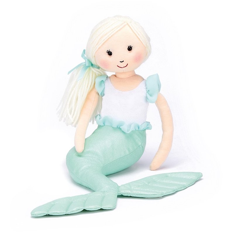 Jellycat Shellbelle Maddie 19cm 小美人魚(藍) - 公仔模型 - 聚酯纖維 藍色