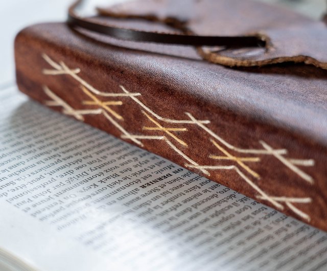 Vintage Style Leather Journal, Rustic Weathered Leather, Antique