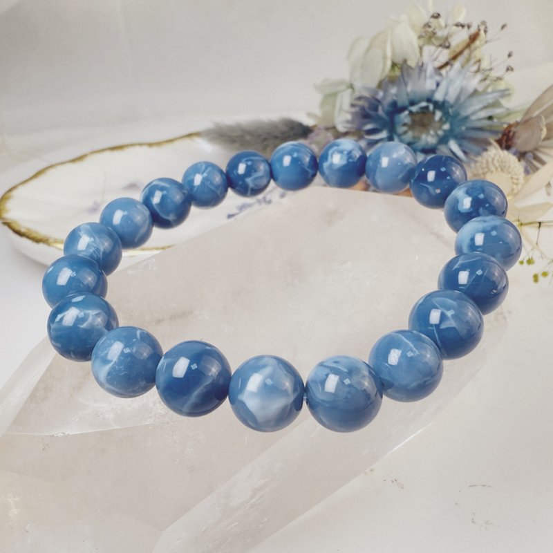 釋放壓力/寧靜柔和-9.7mm 藍蛋白石手鍊 - 手鍊/手環 - 寶石 