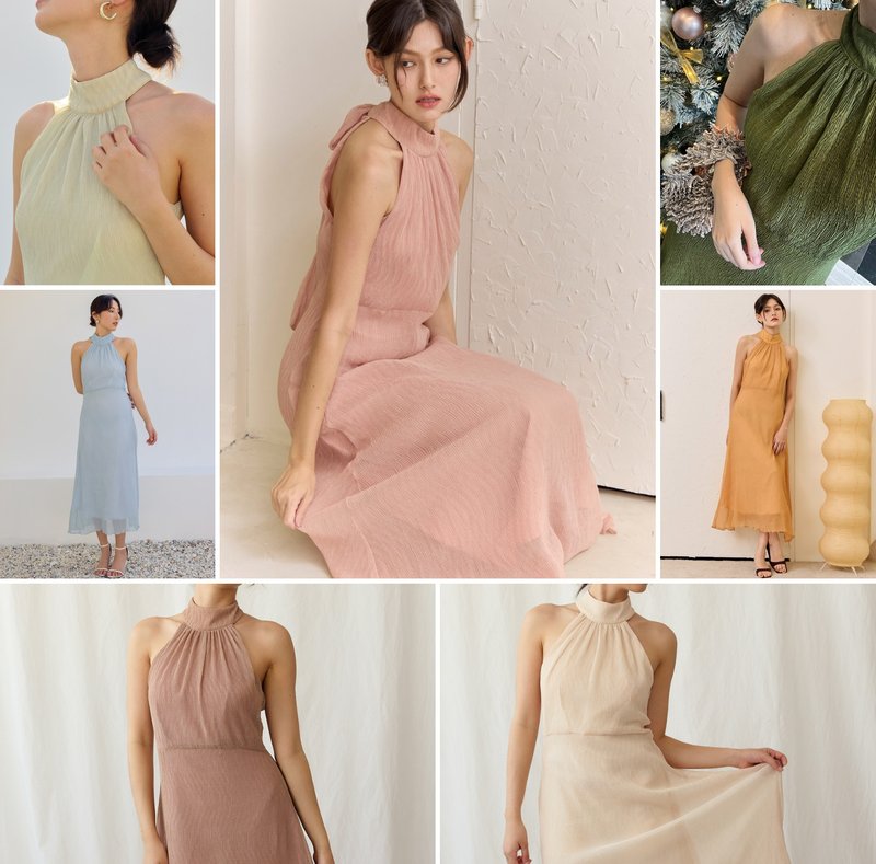 Tangerines - Ribbon dress, party dress - 洋裝/連身裙 - 聚酯纖維 