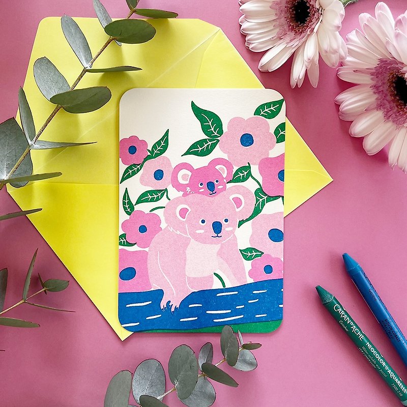 Greeting Card with Envelope - Koala - Cards & Postcards - Paper Pink