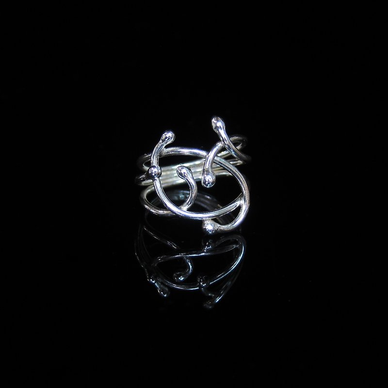 【風水ナチュラルシリーズ-ホタルシャドウ】手作りシルバーリング。記念リング。恋人の指輪 - ペアリング - 金属 シルバー