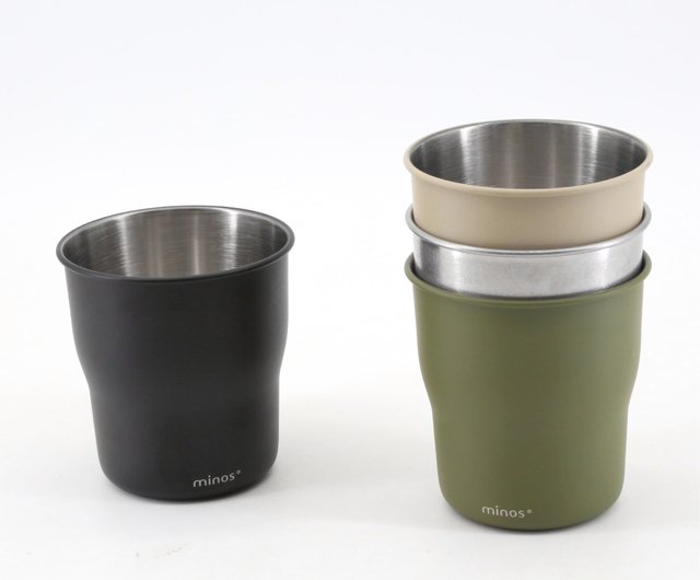 Stainless steel cup with Silicone cup sleeve 320ml 304 Stainless