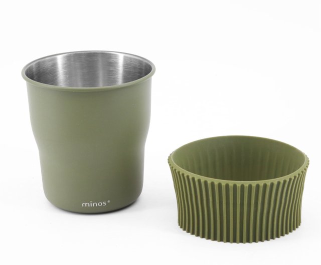 Stainless steel cup with Silicone cup sleeve 320ml 304 Stainless